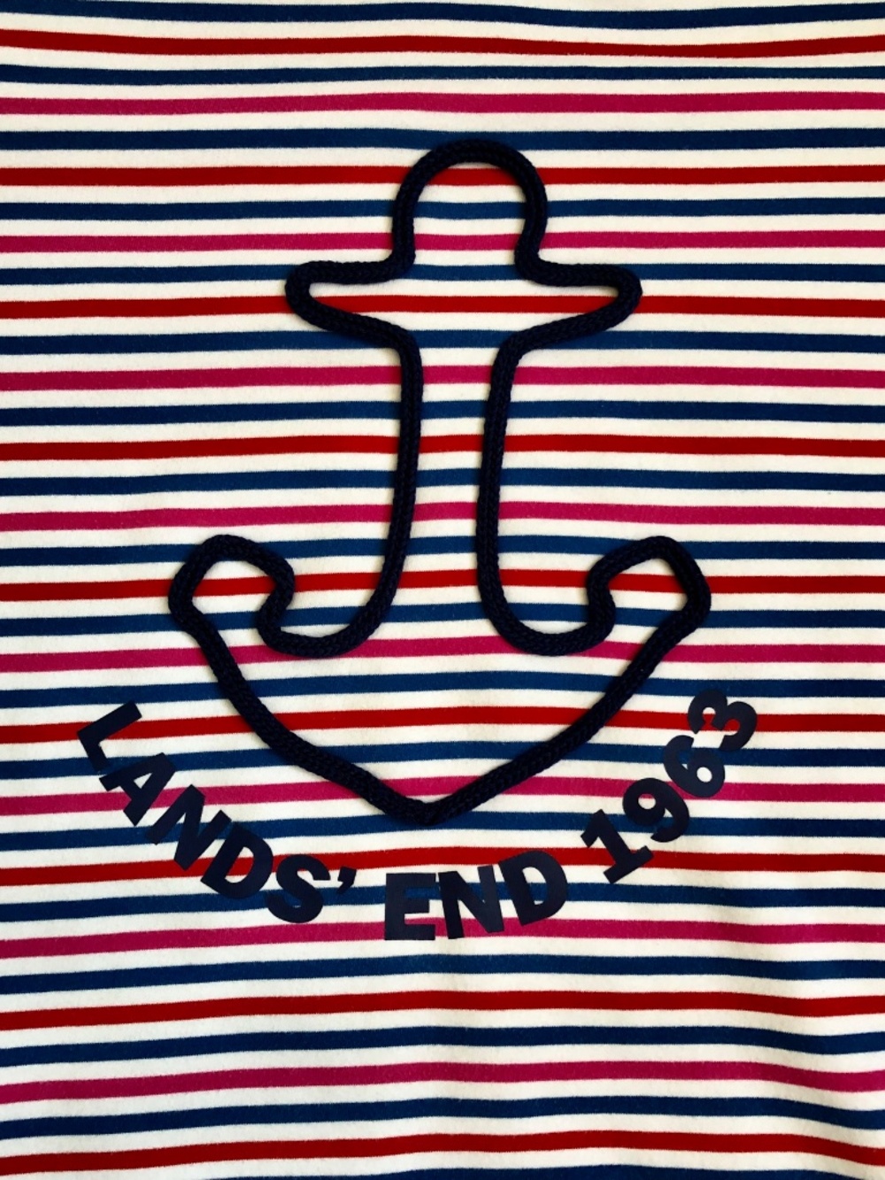 Lands END serious sweats 1963 sweatshirt anchor embroidered - Picture 2 of 3